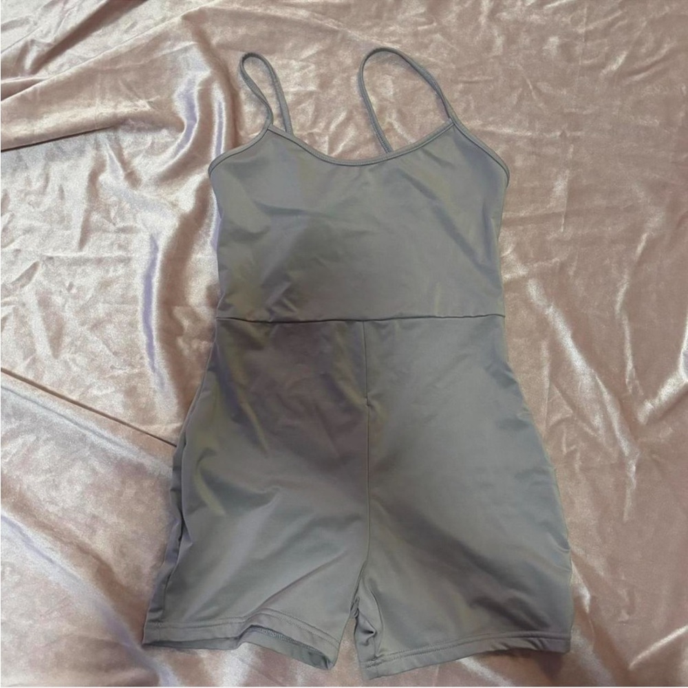 Grey v neck ballet style romper - perfect for summer